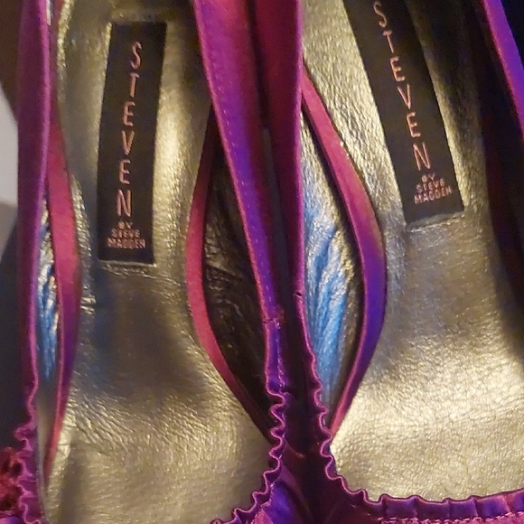 Seven7 Purple Peep Toe Heels - Picture 7 of 9